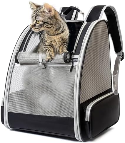 Trasportino Reversibile Per Cani E Gatti - A Mano Libera, Con Tasca E Cintura Di Sicurezza, Blu Scuro
