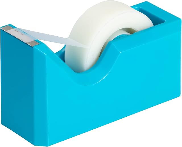 JAM PAPER Colourful Desktop Tape Dispensers - Blue - Sold Individually