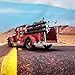 PARSAHO Truck Model Retro Fire Diecast Metal Miniature Vehicles Large Fire Fighting Truck Decor Home Antique Truck Decor Automotive Decor 16.4'' Long…