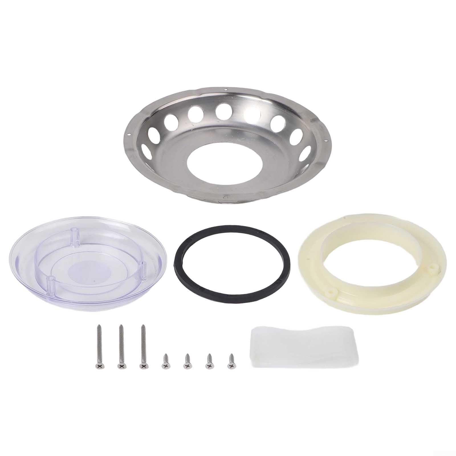 Grille d'aération ronde en acier inoxydable pour bateau (23 cm) avec fixation à vis - Matériel résistant pour yachts et caravanes - 9 en 1