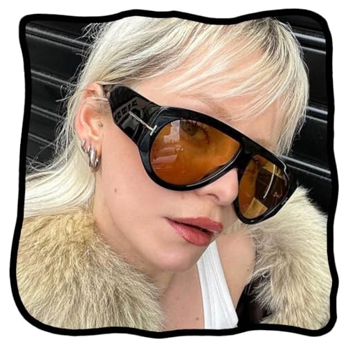 Woeoe Retro Aviator Sunglasses for Women Men Oversized Classic Vintage Trendy Tangle Square Sun Glasse