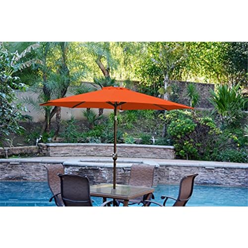 Maykoosh Rustic Ranch Aluminum Patio Market Umbrella Tilt With Crank-Champagne Pole