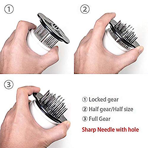 Sauces Injector Meat Tenderizer 3 Oz Marinade Flavor Syringe Needle Injector Steaks Flavor Syringe Cook Kitchen Tool with 30 Sharp Stainless Steel Needle (3 Injection Needle Pinhole) - Thumbnail 4