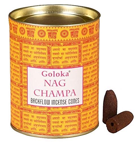 Seven Chakra Tree Goloka Nag Champa Backflow Incense Cone Home Fragrance Aromatherapy Insence 24 Count 1Pack