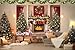 Alltten 7x5ft Christmas Backdrops Christmas Photo Backdrop Xmas backdrops for Wall Fireplace Background Holiday Banner F370