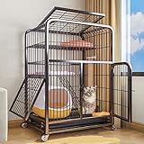¡Lugar de ejercicio extra grande para sus mascotas! - El tamaño del corralito para mascotas es adecuado para 1-3 gatitos. Nuestra jaula es ideal para gatos, también es adecuada para mascotas pequeñas como conejos, chinchilla, peluche, etc.