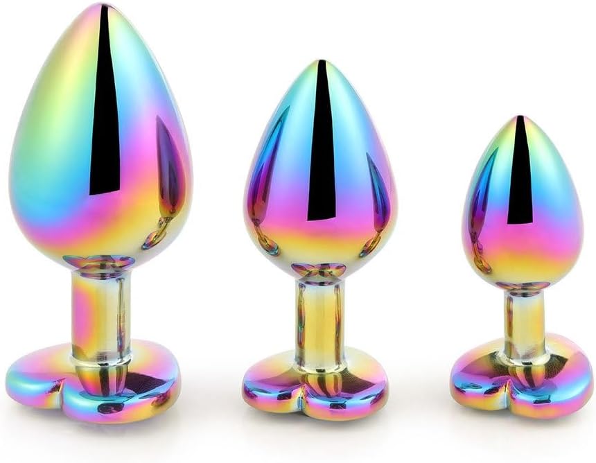 3 PCS Aluminum Alloy Butt Plug Set for Beginners, Metal Anal Training Set for Couples, Adult Toy for Men and Women