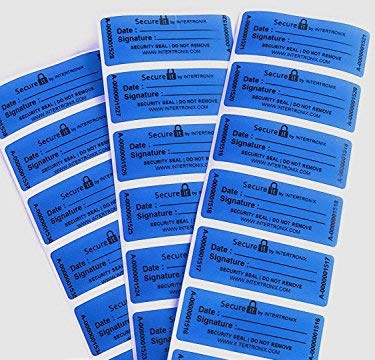 100 Secure.It Customs Stickers -Tamper Evident Stickers -Tamper Proof Stickers -Security Seal -Tamper Resistant Labels -Quality Control -Warranty Void Labels -Unique Sequential Serialization. Blue
