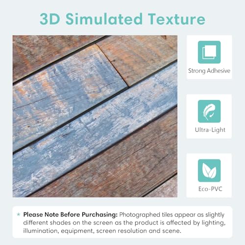 Paneles de pared 3D efecto madera Commomy autoadhesivos de 30x30 cm 4