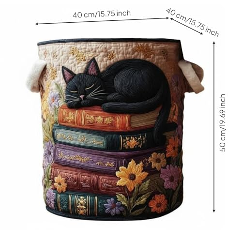 Panier décoratif chat noir imprimé aux finitions soignées pour chambre - 3