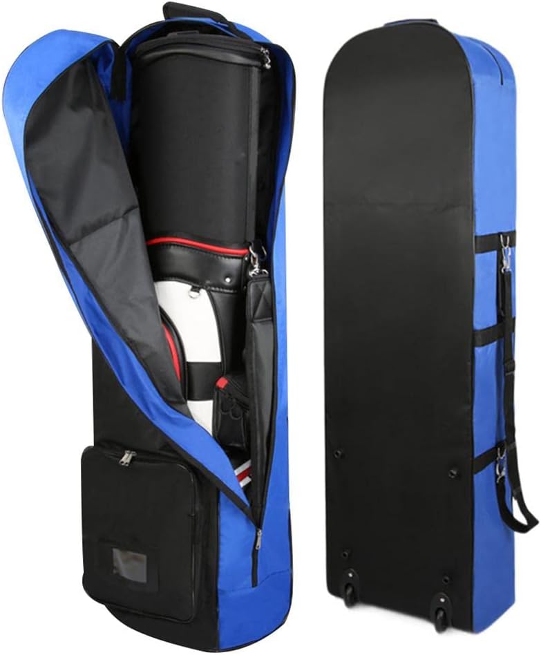 predolo カバー、折りたたみ式ゴルフバッグ、キャスター付きポータブルバッグ、軽量ナイロン布パックキャリア