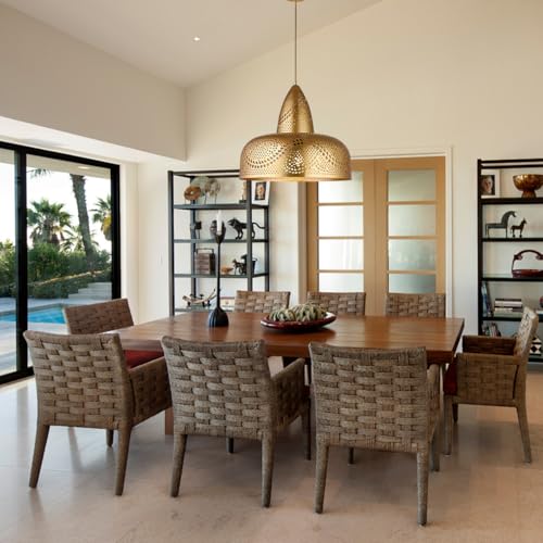 Image of Moroccan Gold Ceiling Lamp Porous Arabic Ceiling Light Fixture