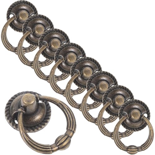 ledmomo 10セット 古色亜合引き出し取っ手 木製箱キャビネットワードローブ用 耐久キャビネットノブ クラシック家具取手交換用