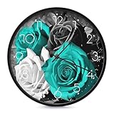 Taille parfaite de 25 cm : mesurant 25 cm de longueur et de largeur, cette horloge de bureau compacte noire, blanche, bleu sarcelle, gris rose offre une visibilité idéale sans submerger votre mur. Sa forme carrée en fait un ajustement polyvalent pour les bureaux, les chambres, les salons et les cuisines.