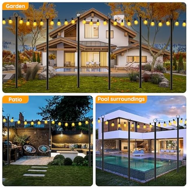 String Light Poles Outdoor String Light Pole Forked Metal Light Pole