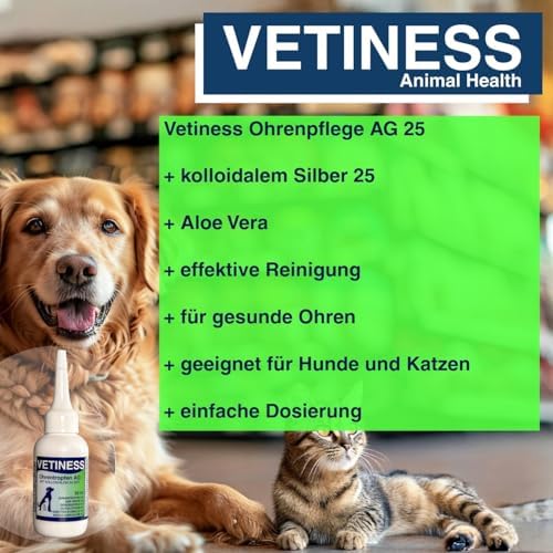 AG 25 Ohrentropfen | Kolloidales Silber & Aloe Vera für Hund und Katze, sanfte Ohrenpflege - 50 ml

AG 25 Ohrentropfen |