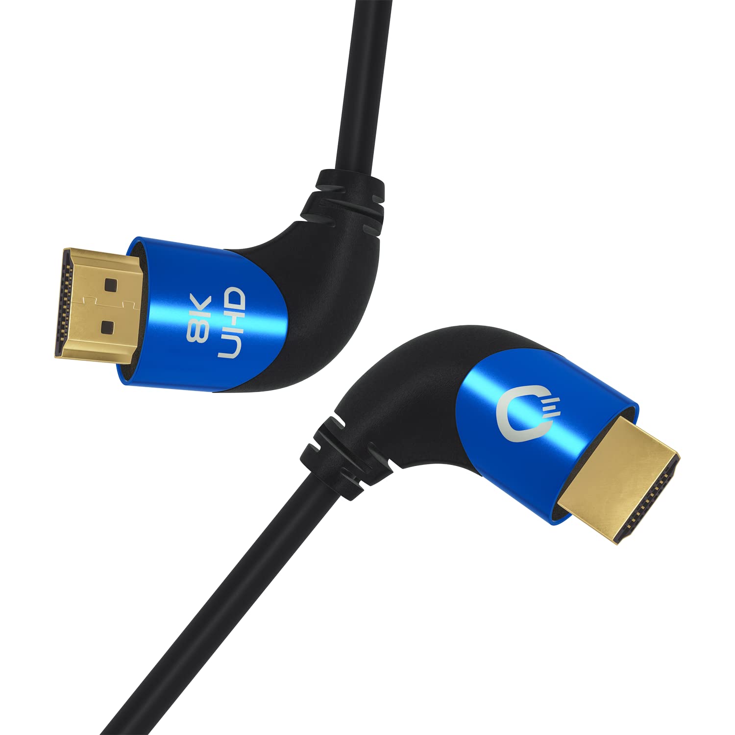 OEHLBACH Shape Magic 90 UHD, 8K Ultra High Speed 2.1 HDMI Cable, Certified 48 Gbps (90 Degree Angled Connector, OFC Copper - Image 2