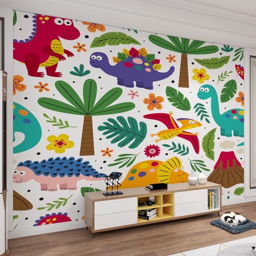 Papier peint dinosaure anti-déformation pour masquer les défauts des murs - 2