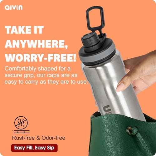 Image of Aivin Coolsip Stainless Steel Water Bottle | Leak Proof & Break-Proof | Lid is Sealed by a Silicone Ring | Best Usage for Office /School /College /Gym /Picnic /Home /Fridge |1 Litre | Silver (Coolsip)