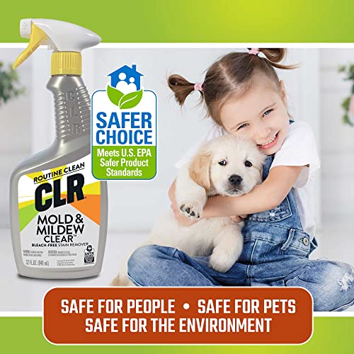 Clr Mold & Mildew Clear, Bleach-Free Stain Remover Spray | Works On Fabric, Wood, Fiberglass, Concrete, Brick, Painted Walls, Glass, And More | Epa Safer Choice (4 Pack, 32 Ounce) #TOP4