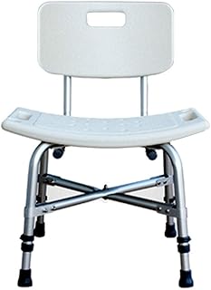 Stołek do siedzenia z oparciem i ramionami/Stały krzyż/Antypoślizgowy/Aluminium/Wielofunkcyjny/Osoby w podeszłym wieku/Ciężarne/Krzesło prysznicowe/Białe, stołki łazienkowe S
