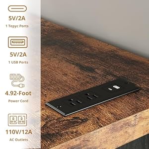 Likimio 59 6 drawers dresser for bedroom power strip farmhouse large wood dressers chest of drawers with wide storage cabinet black  urban country home decor