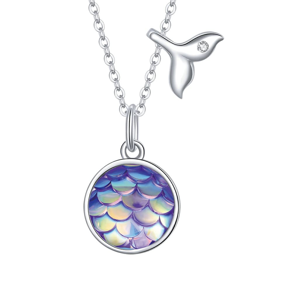 Collier queue de poisson bleu en chaîne océan pour femme - 6