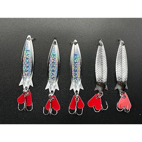 EVERBAY Silver Spinner Spoon Fishing Lures Cover
