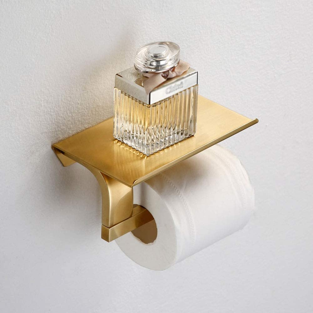 Soporte para Papel higiénico Portarrollos de Papel higiénico montado en la Pared, portarrollos de Papel higiénico de Acero Inoxidable con Soporte para teléfono para baño, Lavabo, Cocina