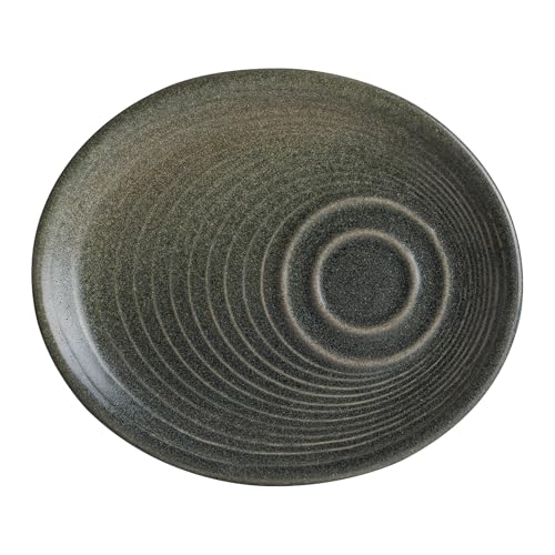 Bonna Hornfels Ripple Untertassen 20x17 cm 6er Set Grau