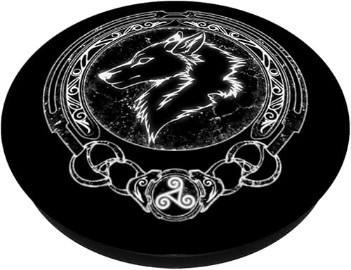 Miniatura 2 de Viking Fenris Wolf Celta Triskelion Símbolo PopSockets intercambiables PopGrip