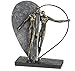 Produktbild Casablanca - Skulptur Herzklopfen - Poly/Metall - Grau - (HxBxT) 31 x 8 x 10cm