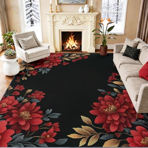 Tapis à poils courts lavable déco chambre et salon 60x110 - 2