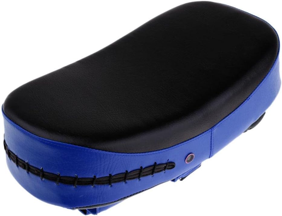 Premium PU Boxing Strike Target Pad - High Density EVA Sponge Padding, Adjustable Arm Band - Suitable for MMA, Kickboxing, Adults and Kids - Black, Blue, Golden - Blue