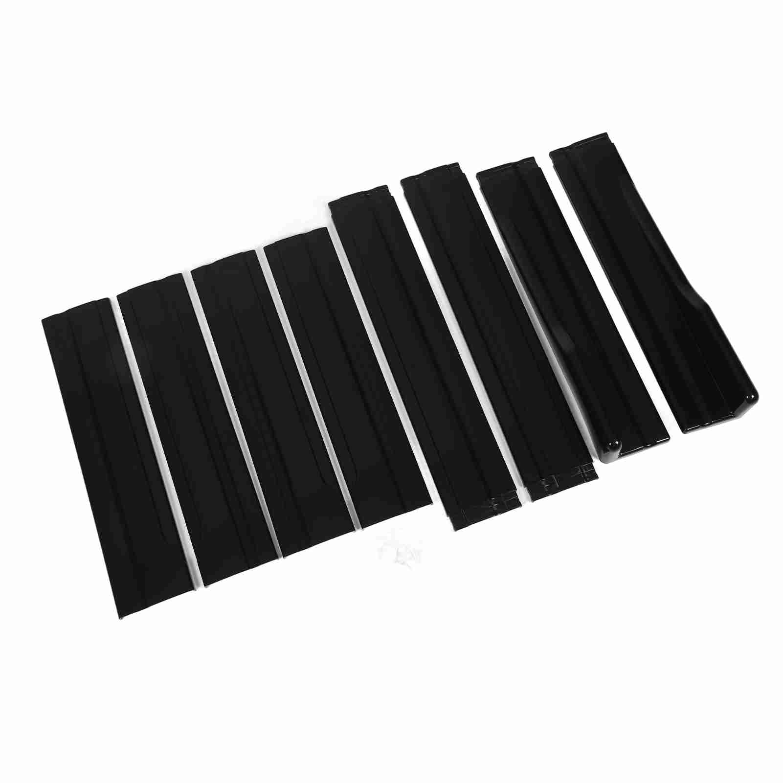Minigonne laterali universali per auto, diffusori ad alette per minigonne laterali posteriori, estensione minigonne laterali in ABS da 2 m/78,7 pollici per, ridurre la resistenza (Nero lucido)