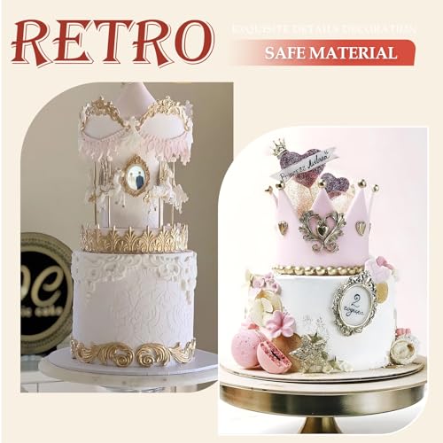 image for JJUNW 4 Pcs Photo Frame Silicone Molds, Baroque Style Air Dry Clay Mol