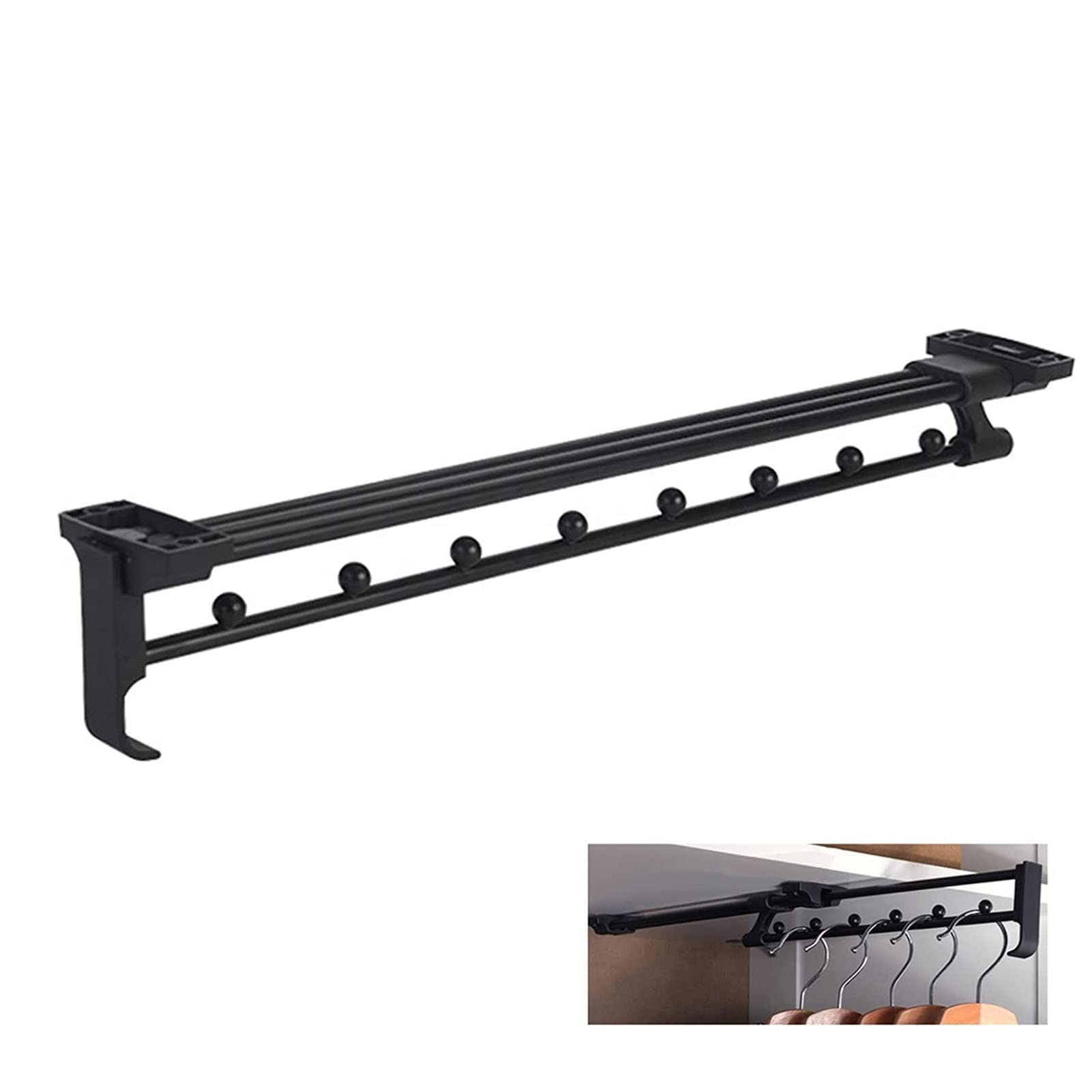 Penderie rétractable pour organiser les écharpes et pantalons dans la chambre