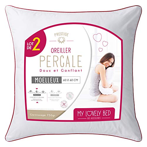 My Lovely Bed - Oreiller Percale 100% Coton - Lot