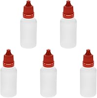 Vista 1 de Othmro Botellas cuentagotas de plástico de ojo de laboratorio de polietileno de 0.7 onzas, 5 piezas, 0.7 fl oz, gotero líquido exprimible para ojos