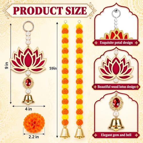 Amazon – amiatalo 28-Piece Diwali Lotus Hanging Decor Set - image 3