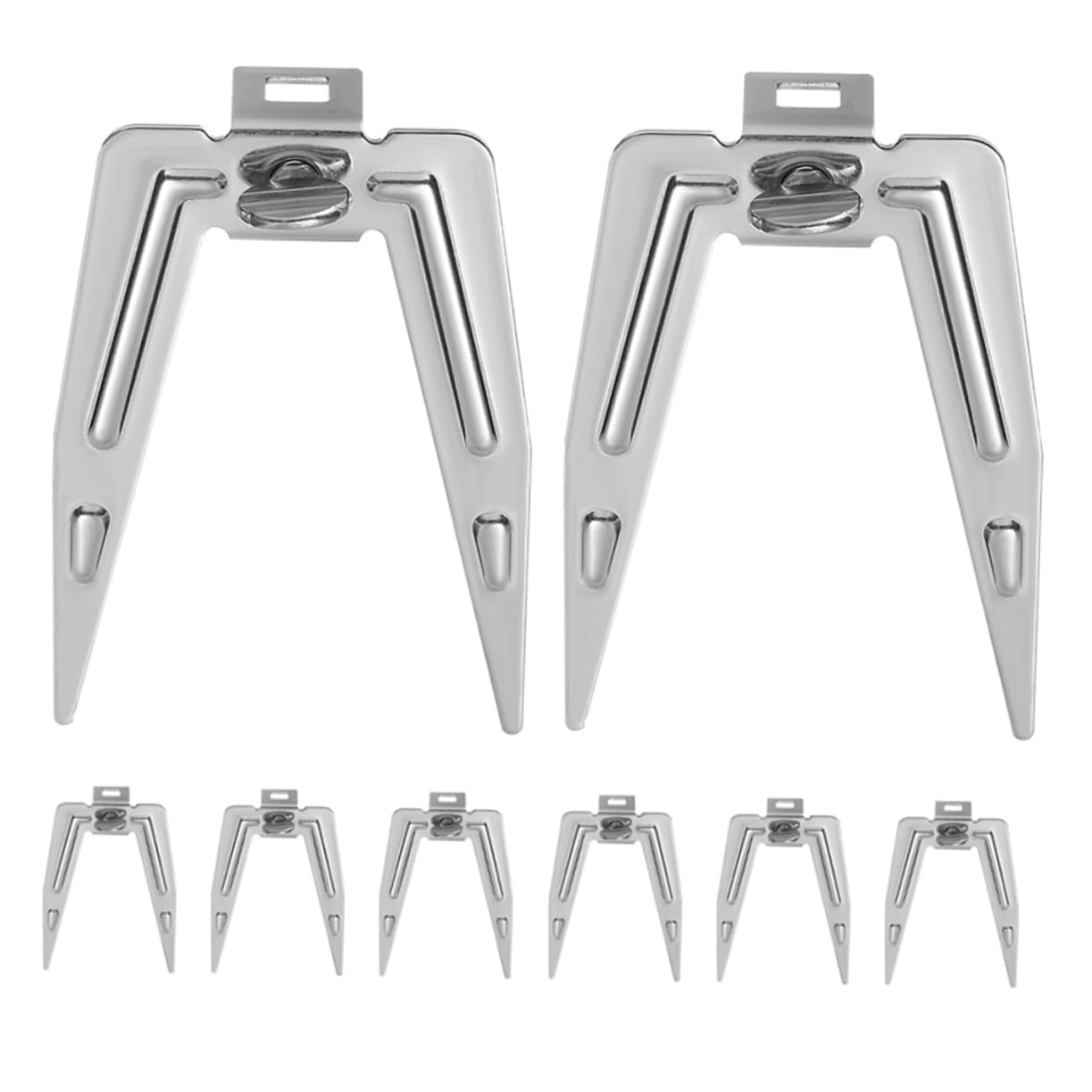 Cabilock 8pcs Rotating Grill Fork Stainless Steel Roasting Forks for Oven Air Fryer Easy Installation Bbq Accessories for Evenly Cooked Chicken Fish Meat