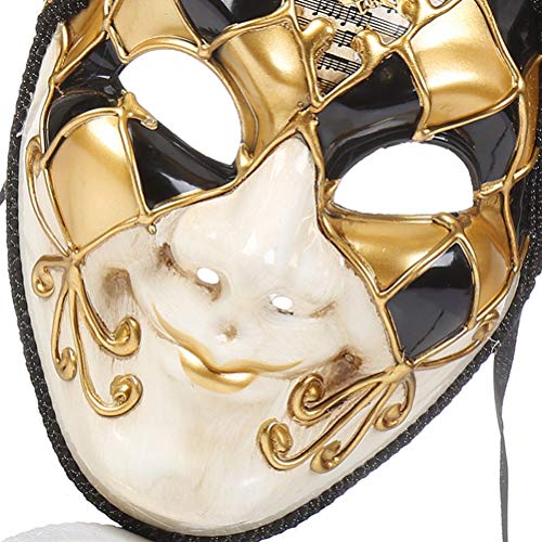 Prevessel Full Face Men Masquerade Mask Jester Masks Women Vintage Venetian Mardi Gras Mask Halloween Party - Image 4