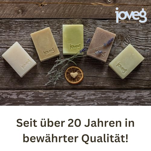 joveg® Pferdeseife Shampoo, Pferde-Pflege, Hautpflege -Bio Shampoo Seife, Reinigung, Pflege, Schweifwäsche, Mähne, Schimmel- Made in Germany, Handgemacht, 140g