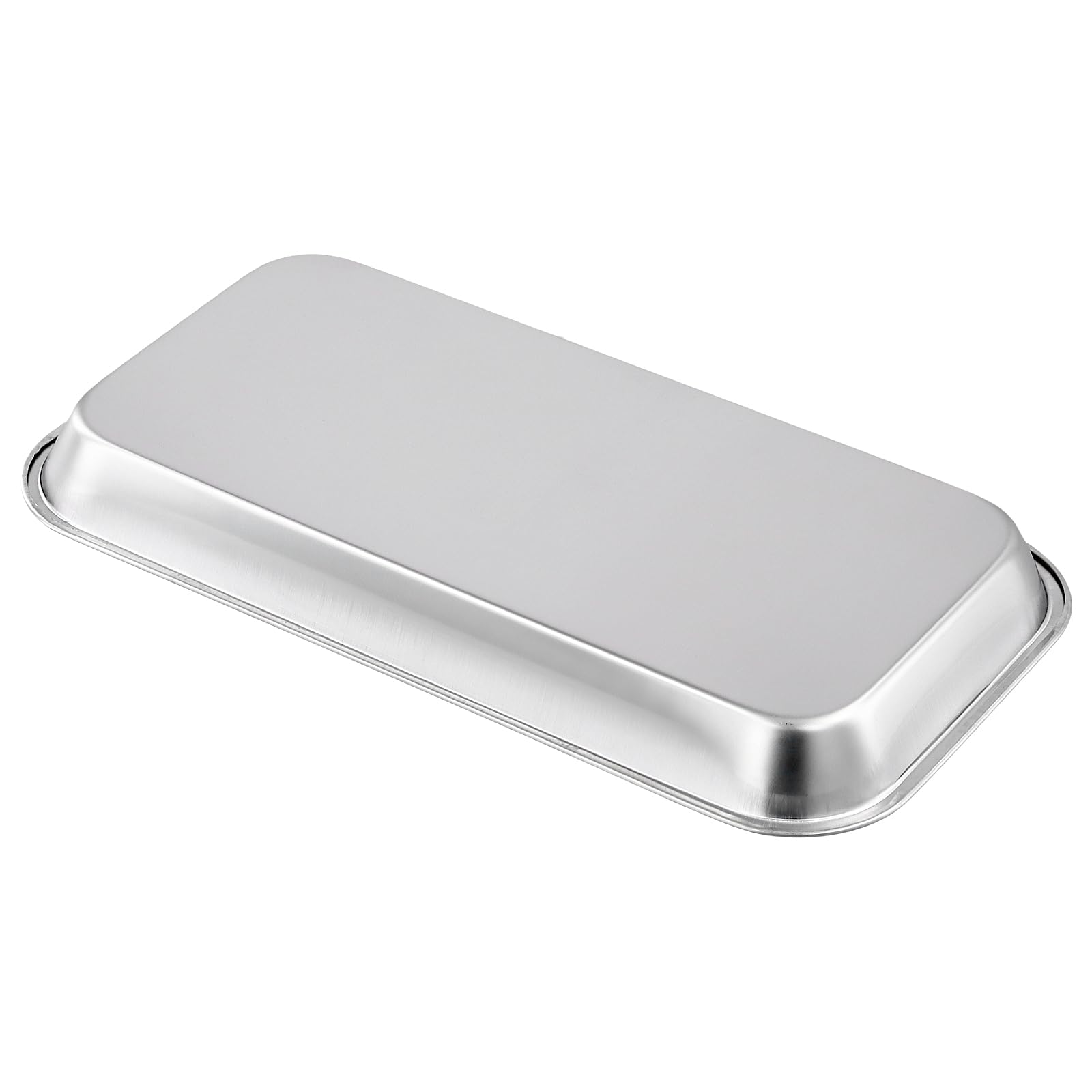 FUNSUEI Lot de 12 plateaux médicaux rectangulaires en acier inoxydable pour instruments de laboratoire 22,5 x 12 x 2 cm