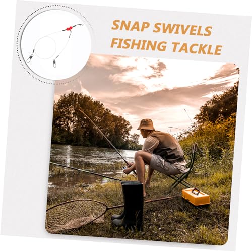 Set de 6 líderes de pesca en agua salada con cable y giratorios miniatura 3