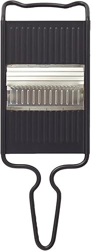 Rebanadora japonesa, mandolina, sengiri, acero inoxidable, fabricada en Sanjo, Japón, negro