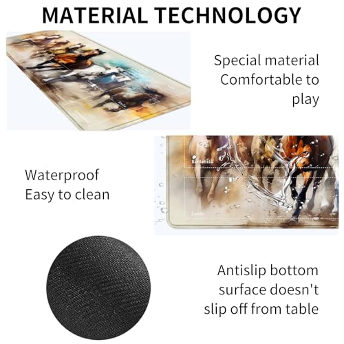 Image of Card Mat for MTG & TCG Playmat,Horses Running