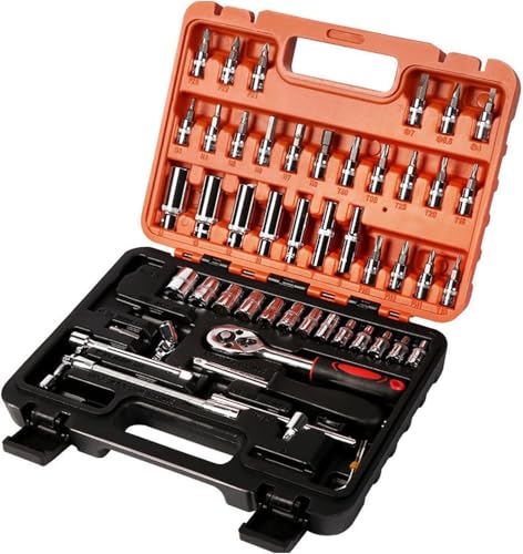 Kit combinado de herramientas 53 piezas con estuche plástico miniatura 1