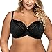 Produktbild AVA 925 Dame Bügel BH Unterwäsche Regulierbar Voll-Cup Große Brüste, Schwarz,75E