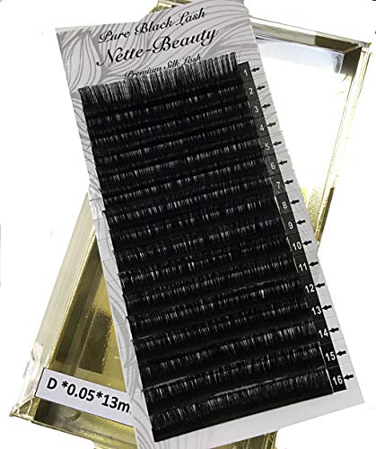 Preisvergleich Produktbild SuSo-Lashes Einzelwimpern in Seidenqualität D-Curl Stärke 0.05 / 13mm